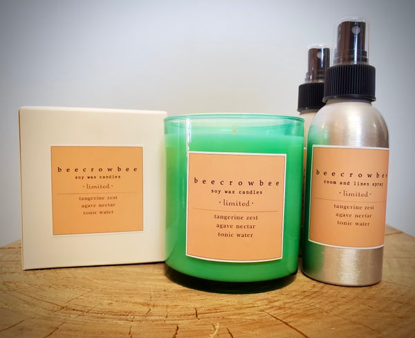 limited edition tangerine zest, agave nectar, tonic water candle